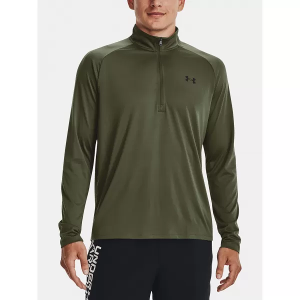  Moška majica s kratkimi rokavi UNDER ARMOUR UA TECH 2.0 1/2 ZIP 1328495-392 ZELENA 