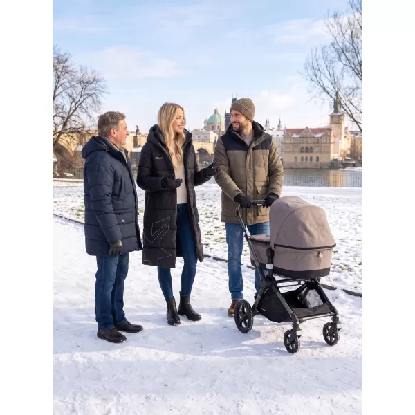  Ženski plašč KIXMI VENECIA ČRNO/BELO 
