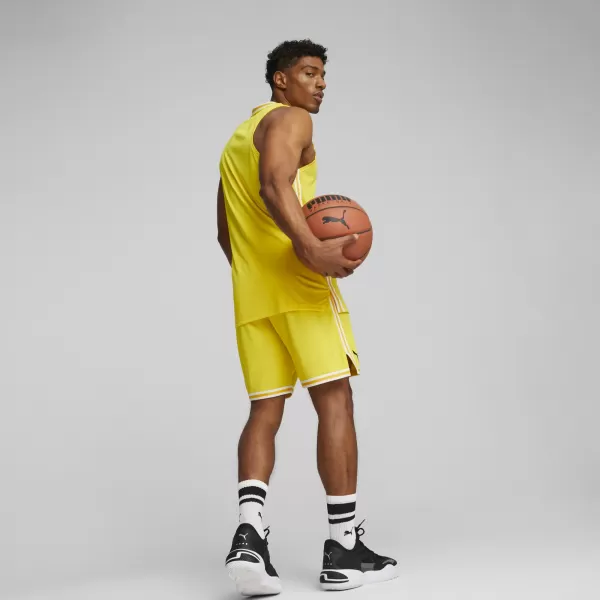  Moški dres PUMA HOOPS TEAM GAME JERSEY 67662805 KIBERNETSKA RUMENA 