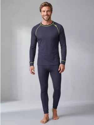 Moški termo komplet ALTISPORT GAIN TEMNO SIVA/LIMETA