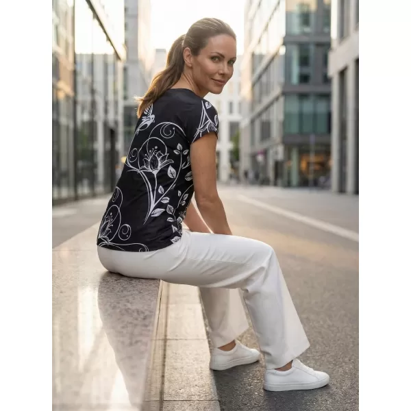  Vrhunska ženska majica za prosti čas ALTISPORT VOJ/ALW106TR06 ČRNA 