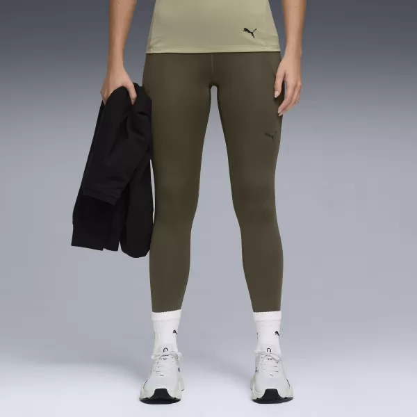  Gamaše PUMA W TAD ESSENTIAL TIGHT - HW 7/8 52589970 TEMNA OLJKA 