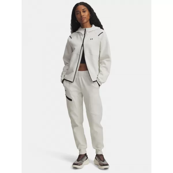  Ženske trenirke UNDER ARMOUR UNSTOPPABLE FLC JOGGER 1379846-110 BELA 