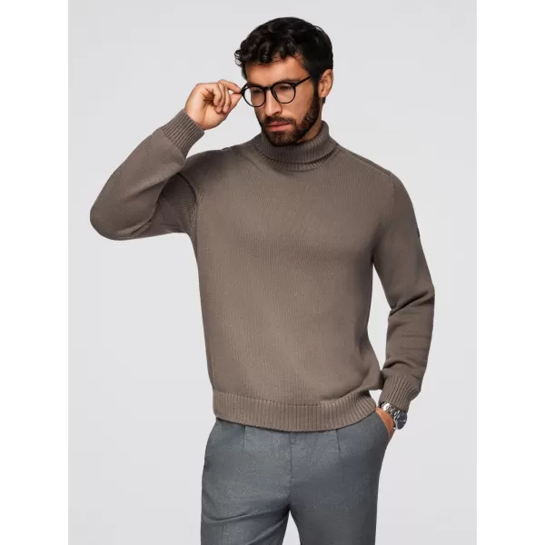  Moški pulover OMBRE OM-SWTN-0163 SIVO-RJAVA 