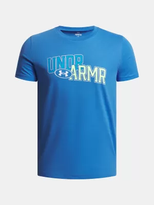 Fantovska majica s kratkimi rokavi UNDER ARMOUR OVERLAY WM SS MODRA