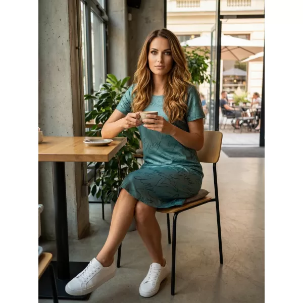  Ženska podaljšana vrhunska majica s kratkimi rokavi ALTISPORT VOJ/ALW084SAT02 ZELENA 