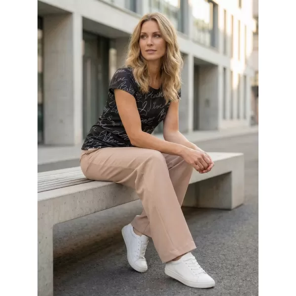  Vrhunska ženska majica za prosti čas ALTISPORT VOJ/ALW084TR06 ČRNA 