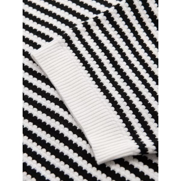  Moška T -majica OMBRE OM-POSS-0161 ČRNO -BELA 