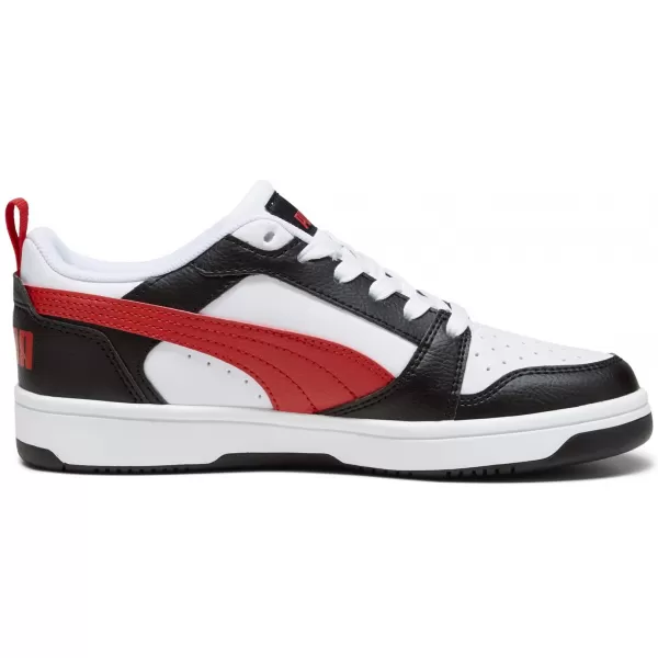  Otroški čevlji PUMA REBOUND V6 LO JR 39383304 PUMA BELA/RDEČA/ČRNA 