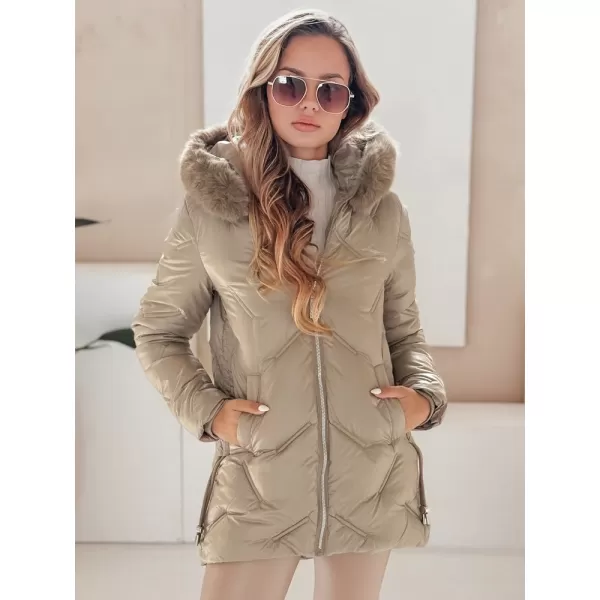 Ženska jakna DSTREET TY5051 KARAMELA 