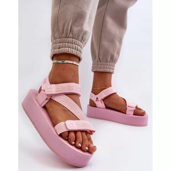 Ženski sandali s platformo BIG STAR NN274A041 PINK Big Star Shoes 
