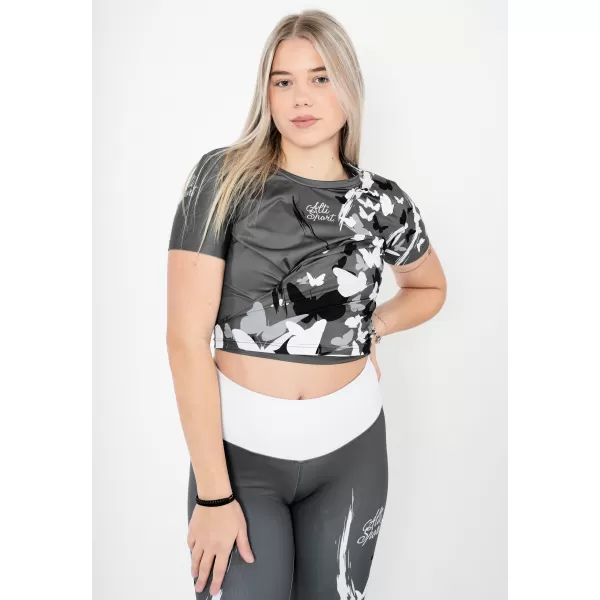  Ženski funkcionalni vrhunski kratki top ALTISPORT VOJ/ALW022TR07 SIVA 
