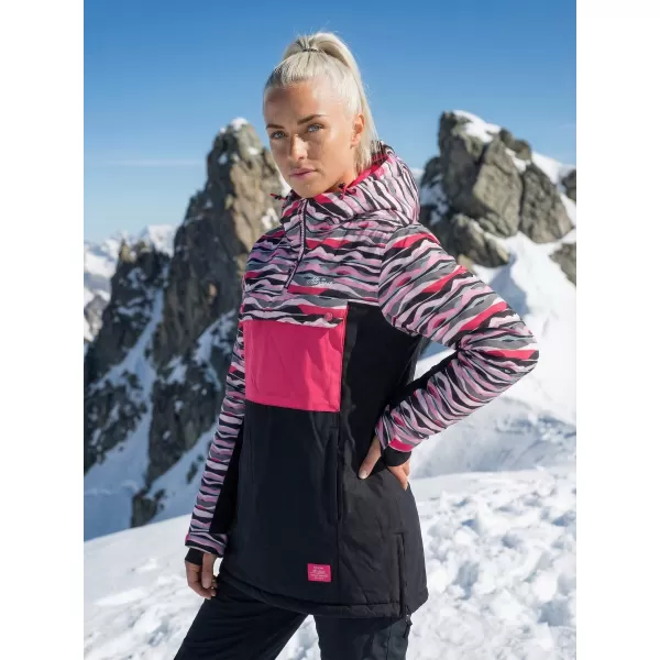  Ženska zimska jakna ALTISPORT GANICE ČRNA/ROZA 