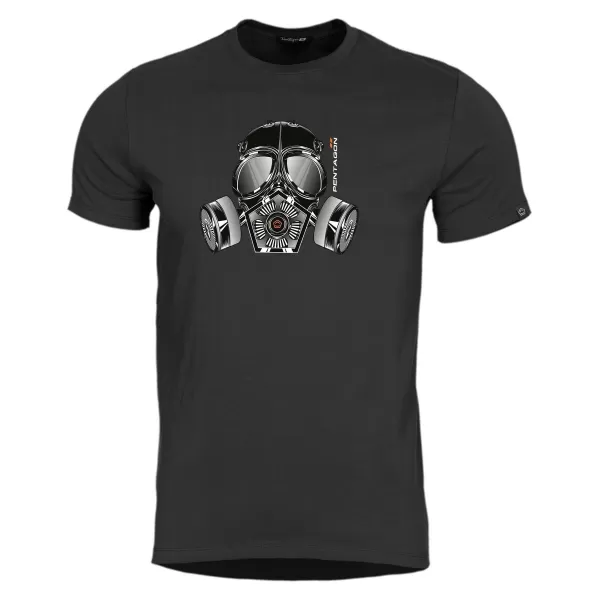  Majica s kratkimi rokavi PENTAGON AGERON GAS MASK K09012 ČRNA 