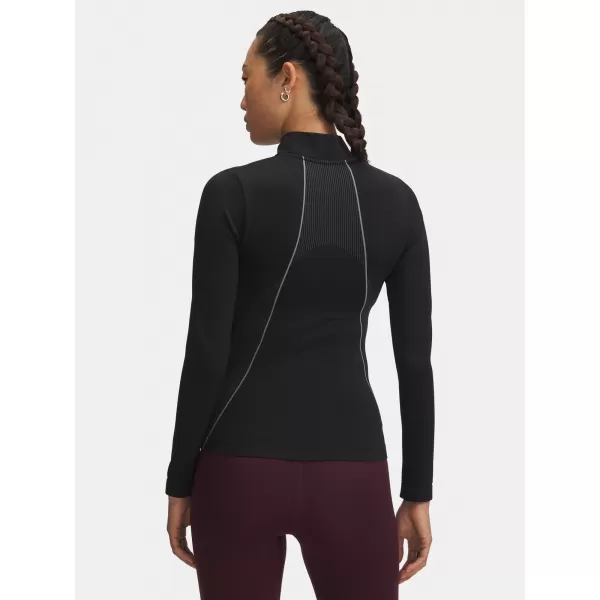  Ženska majica s kratkimi rokavi UNDER ARMOUR UA VANISH SEAMLESS 1/4 ZIP 6000644-003 ČRNA 