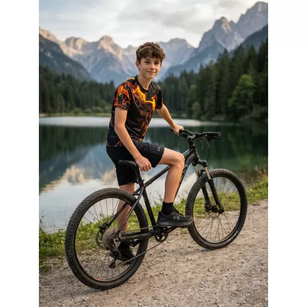  Otroška premium funkcionalna majica ALTISPORT VOJ/ALK071TR01 ČRNA IN RUMENA 