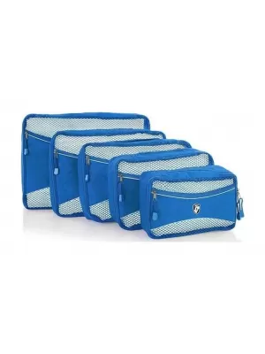 Komplet organizatorjev HEYS ECO PACKING CUBE 5PC SET II MODRA