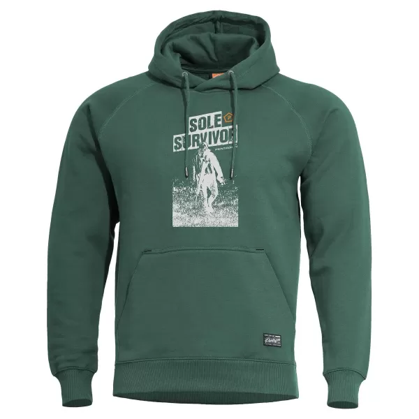  Pulover PENTAGON PHAETON HOOD SWEATER K09021-SS83 SPRINGBOK ZELENA 