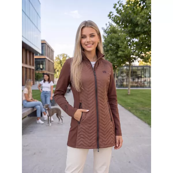  Ženska hibridna jakna ALTISPORT GALA RJAVA 
