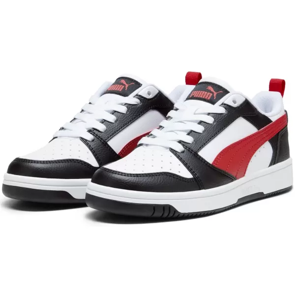  Otroški čevlji PUMA REBOUND V6 LO JR 39383304 PUMA BELA/RDEČA/ČRNA 