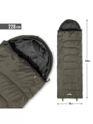 Spalna vreča PENTAGON SENTINEL SLEEPING BAG 220GR/M² D19001 RJAVO SIVA