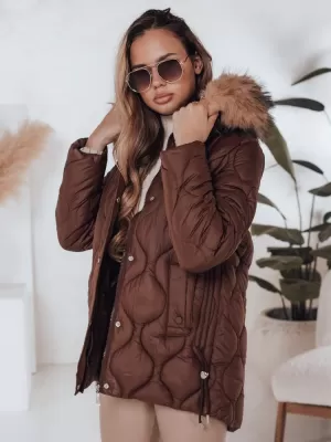 Ženska jakna DSTREET TY5013 RJAVA