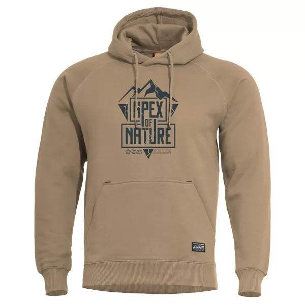 Pulover PENTAGON PHAETON HOOD SWEATER APEX OF NATURE K09021 RJAVO RJAVA 