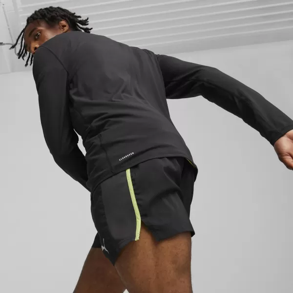  Športna majica PUMA RUN CLOUDSPUN 1/4 ZIP 52499201 ČRNA PUMA 
