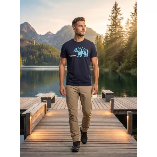  Moška T -majica s kratkimi rokavi ALTISPORT ALM193129 SEA -BLUE 