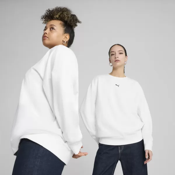  Ženski pulover PUMA ESS OVERSIZED CREW FL 68540002 PUMA BELA 