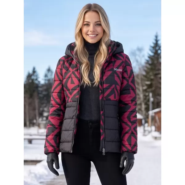  Ženska jakna KIXMI VERONICA ČRNA/BORDO 