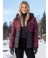 Ženska jakna KIXMI VERONICA ČRNA/BORDO