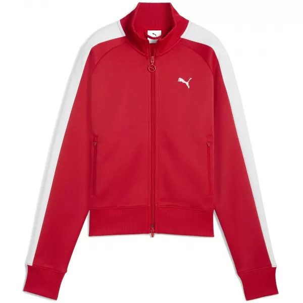  Ženski pulover PUMA T7 ALWAYS ON SHORT TRACK JACKET 62979611 ZA VSE ČASE RDEČE 