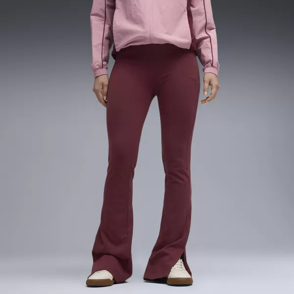  Ženske pajkice PUMA HER HIGH-WAIST FLARED LEGGINGS 68815696 RUBINASTI ŠIMER 