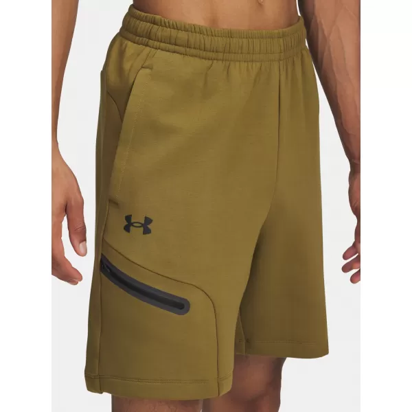  Moške kratke hlače UNDER ARMOUR UA UNSTOPPABLE FLC SHORTS 1379809-320 ZELENA 