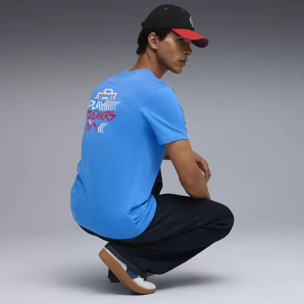  Srajca PUMA NEYMAR JR PLAYMAKER TEE 66032110 PUMA TEAM ROYAL/PUMA RED 