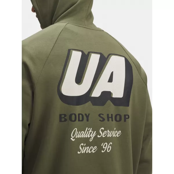  Moški pulover UNDER ARMOUR UA RIVAL FLEECE HBR LOGO HD 6003955-390 ZELENA 