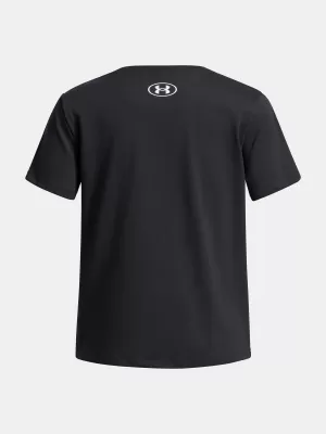 Dekliška majica s kratkimi rokavi UNDER ARMOUR UA BIG LOGO SS 1389756-001 ČRNA