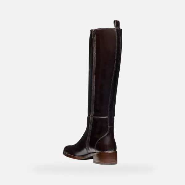  Ženski škornji GEOX CAMEXIA G009526 TEMNO RJAVA 