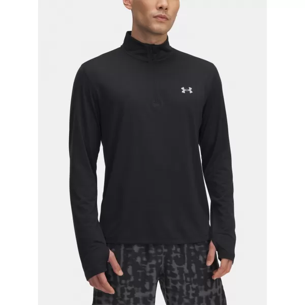  Moška majica s kratkimi rokavi UNDER ARMOUR UA LAUNCH 1/4 ZIP 6005542-001 ČRNA 