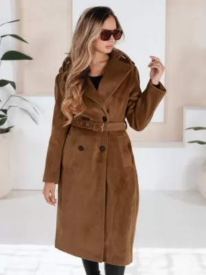 Ženski plašč DSTREET NY0761 RJAVA