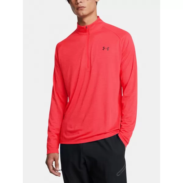  Moška majica s kratkimi rokavi UNDER ARMOUR UA TECH TEXTURED 1/2 ZIP RDEČA 