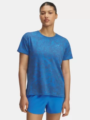 Ženska majica s kratkimi rokavi UNDER ARMOUR VANISH ENERGY SS 2.0 PRINT 1389222-402 MODRA
