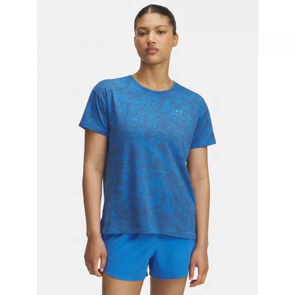  Ženska majica s kratkimi rokavi UNDER ARMOUR VANISH ENERGY SS 2.0 PRINT 1389222-402 MODRA 