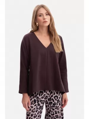 Ženska bluza BEWEAR B304 TEMNA ČOKOLADA