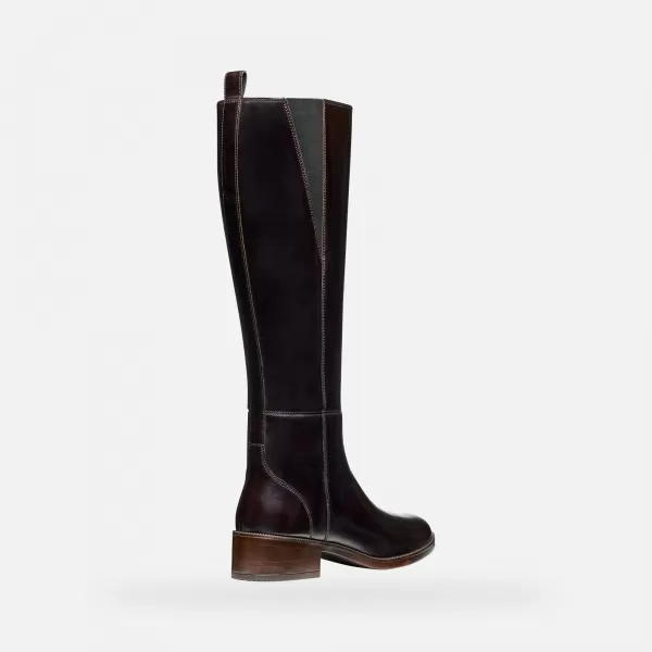  Ženski škornji GEOX CAMEXIA G009526 TEMNO RJAVA 