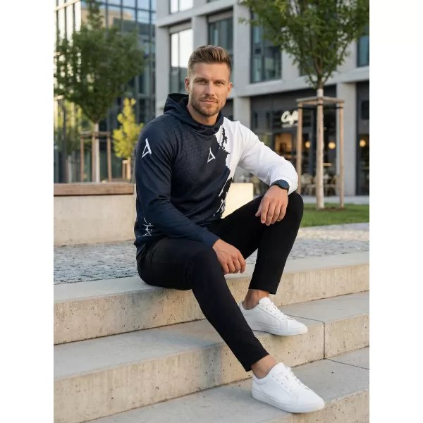  Moški vrhunski funkcionalni pulover ALTISPORT VOJ/ALM112MI01 ČRNO-BELO 