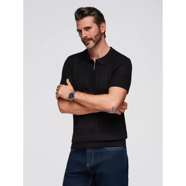  Moška T -majica OMBRE OM-POSS-0158 ČRN 