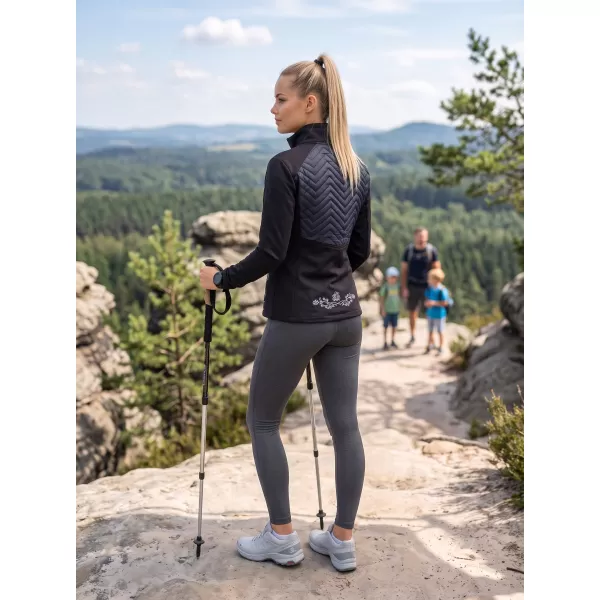  Ženska hibridna jakna ALTISPORT GAIL ČRNA 