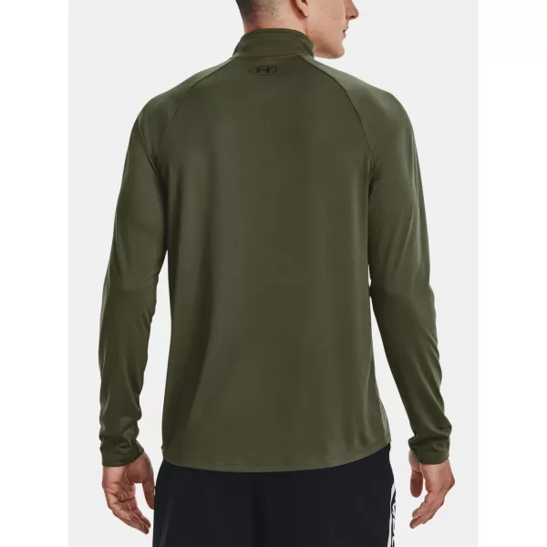 Moška majica s kratkimi rokavi UNDER ARMOUR UA TECH 2.0 1/2 ZIP 1328495-392 ZELENA 